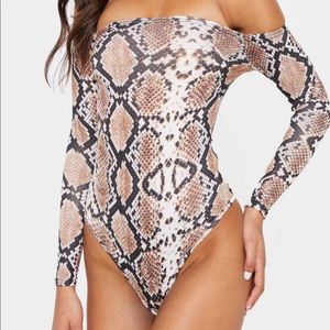 Snake print bodysuit